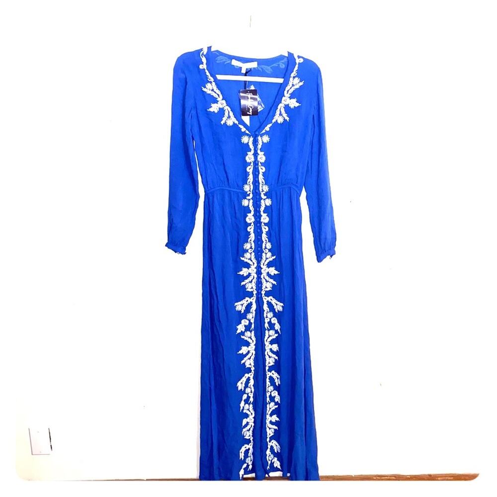 NWT LOVERS + FRIENDS bohohemian cottage core embroidered maxi dress XS